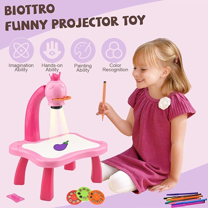 LED Projector Art Painting Table for Kids