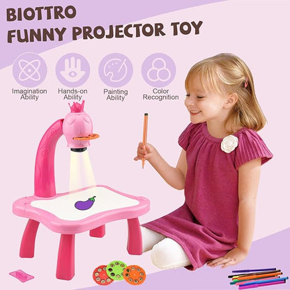 LED Projector Art Painting Table for Kids